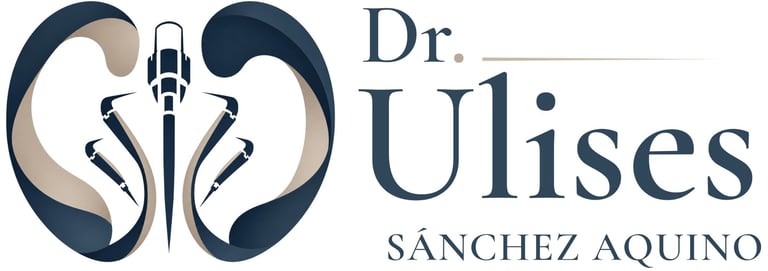 Dr. Ulises Sanchez Aquino logo featuring a stylized brain symbol with a medical instrument